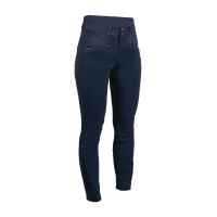 Pantalon HKM Pearl City fond intégral en silicone femme Bleu profond