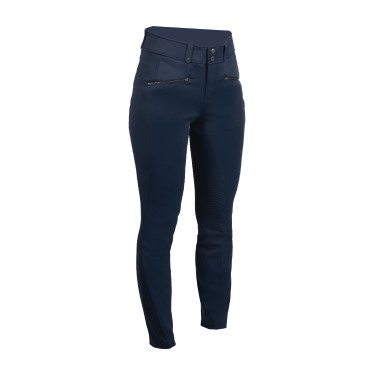 Pantalon HKM Pearl City fond intégral en silicone femme Bleu profond