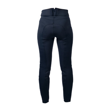 Pantalon HKM Pearl City fond intégral en silicone femme Bleu profond