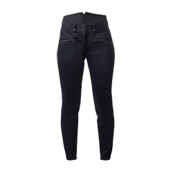 Pantalon HKM Pearl City fond intégral en silicone femme Noir