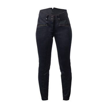 Pantalon HKM Pearl City fond intégral en silicone femme Noir