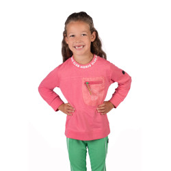 Polo à manches longues HKM Maui enfant Rose