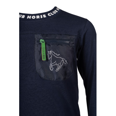 Polo à manches longues HKM Maui enfant Bleu profond Polo à manches longues HKM Maui enfant Bleu profond