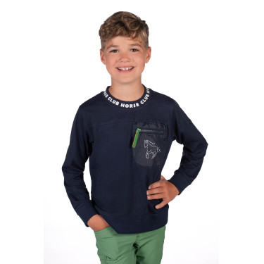 Polo à manches longues HKM Maui enfant Bleu profond Polo à manches longues HKM Maui enfant Bleu profond