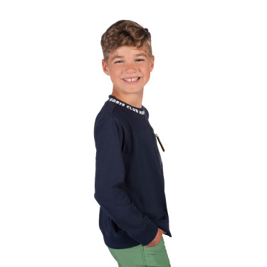 Polo à manches longues HKM Maui enfant Bleu profond Polo à manches longues HKM Maui enfant Bleu profond