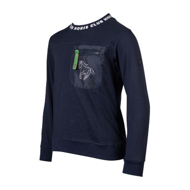 Polo à manches longues HKM Maui enfant Bleu profond Polo à manches longues HKM Maui enfant Bleu profond