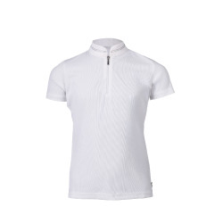 Polo de concours HKM Amy enfant Blanc Polo de concours HKM Amy enfant Blanc