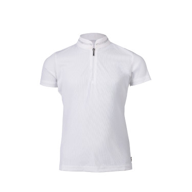 Polo de concours HKM Amy enfant Blanc Polo de concours HKM Amy enfant Blanc
