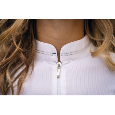 Polo de concours HKM Amy femme Blanc
