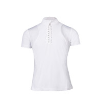 Polo de concours HKM Glam enfant Blanc