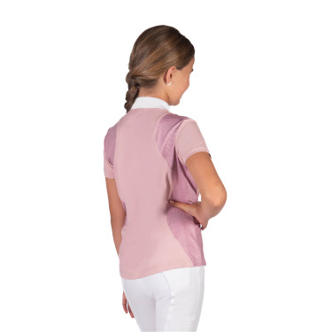 Polo de concours HKM Glam enfant Vieux rose
