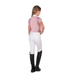 Polo de concours HKM Glam enfant Vieux rose