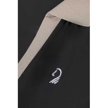 Polo HKM sans manches femme Limone Noir