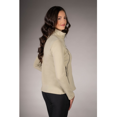 Sweat zippé Lauria Garrelli Limone femme Gris / beige Sweat zippé Lauria Garrelli Limone femme Gris / beige