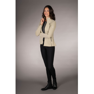 Sweat zippé Lauria Garrelli Limone femme Gris / beige Sweat zippé Lauria Garrelli Limone femme Gris / beige