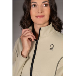 Sweat zippé Lauria Garrelli Limone femme Gris / beige Sweat zippé Lauria Garrelli Limone femme Gris / beige