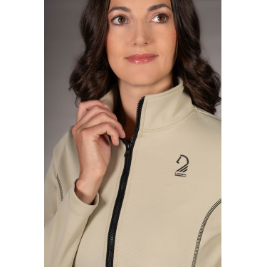 Sweat zippé Lauria Garrelli Limone femme Gris / beige Sweat zippé Lauria Garrelli Limone femme Gris / beige