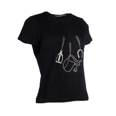 T-Shirt HKM Elements manches courtes femme Noir