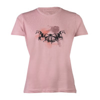 T-shirt HKM femme Running Horse manches courtes Vieux rose T-shirt HKM femme Running Horse manches courtes Vieux rose