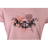 T-shirt HKM femme Running Horse manches courtes Blanc