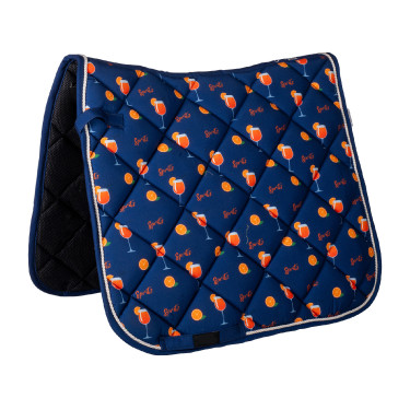 Tapis HKM Splash Bleu foncé / orange