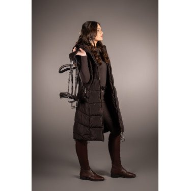 Veste sans manches Lauria Garrelli longue Arezzo femme Marron foncé