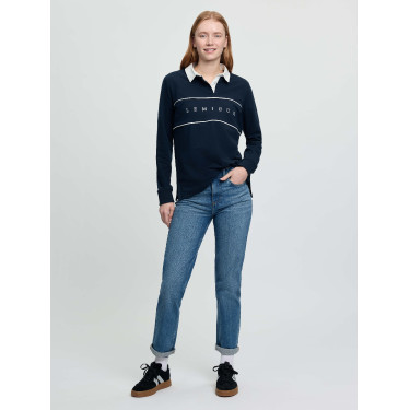 Polo de rugby LeMieux Rochelle femme Marine Bleu marine