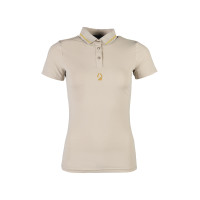 Polo Laura Garrelli Limone manches courtes femme Gris / beige