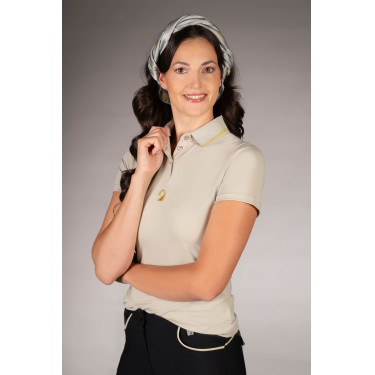 Polo Laura Garrelli Limone manches courtes femme Gris / beige Polo Laura Garrelli Limone manches courtes femme Gris / beige