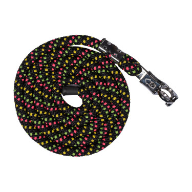 Longe HKM Neon Flash avec crochet anti-panique Noir