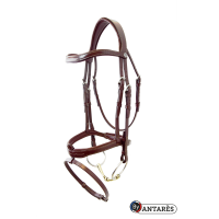 Bridon Signature by Antares muserolle combinée signature Marron Bridon Signature by Antares muserolle combinée signature Marron
