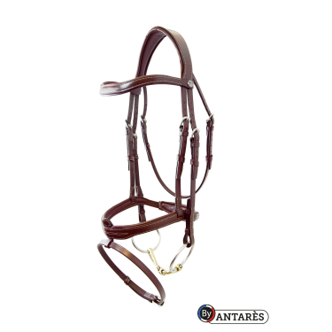 Bridon Signature by Antares muserolle combinée signature Marron Bridon Signature by Antares muserolle combinée signature Marron