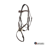 Bridon Signature by Antares muserolle combinée Marron Bridon Signature by Antares muserolle combinée Marron
