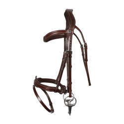 Bridon Signature sport by Antares muserolle combinée Marron