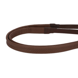 Rênes Signature Sport by Antares caoutchouc 16 mm Marron