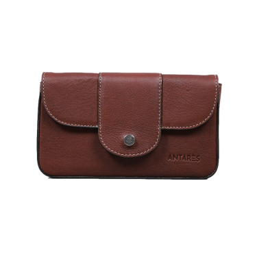 Pochette téléphone Antares Melrose grand format Noisette Marron