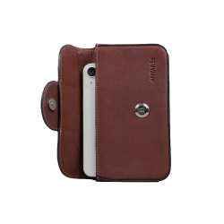 Pochette téléphone Antares Melrose grand format Noisette Marron