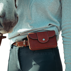 Pochette téléphone Antares Melrose grand format Noisette Marron