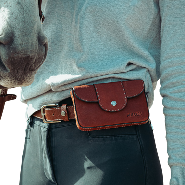 Pochette téléphone Antares Melrose grand format Noisette Marron