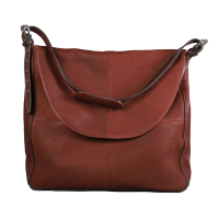 Sac bandoulière Antares en cuir Milano Noisette Marron