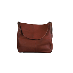 Sac bandoulière Antares en cuir Milano Noisette Marron