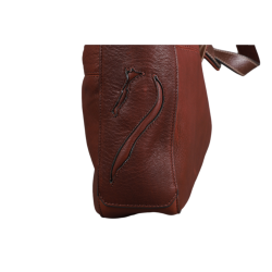 Sac bandoulière Antares en cuir Milano Noisette Marron