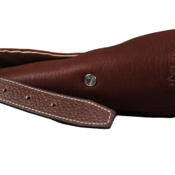 Sac bandoulière Antares en cuir Milano Noisette Marron