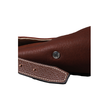 Sac bandoulière Antares en cuir Milano Noisette Marron