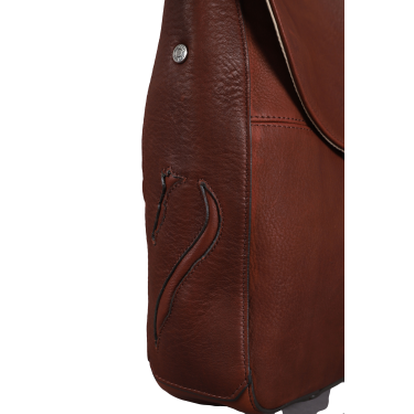 Sac bandoulière Antares en cuir Milano Noisette Marron