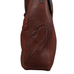 Sac bandoulière Antares en cuir Milano Noisette Marron