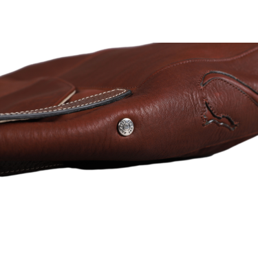 Sac bandoulière Antares en cuir Milano Noisette Marron