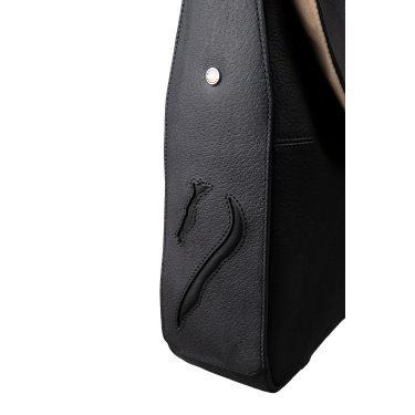 Sac bandoulière Antares en cuir Milano Noir