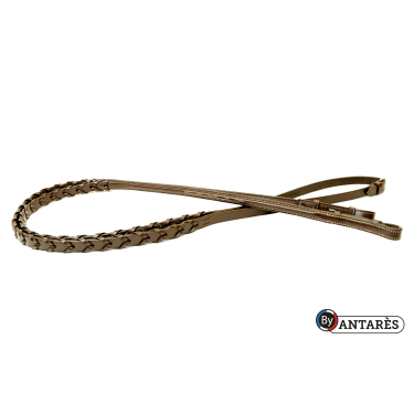 Rênes tressées Signature by Antares 16 mm Marron