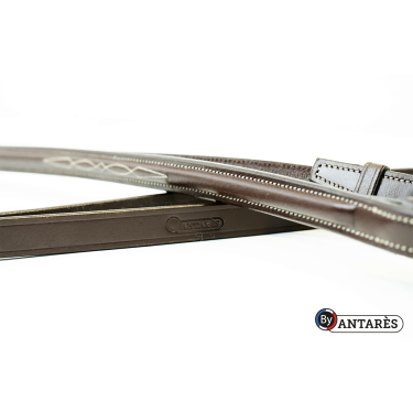 Rênes tressées Signature by Antares 16 mm Marron